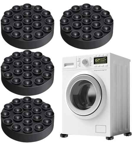 Lot de 4 pieds anti-vibrations universels pour machine à laver, patins antidérapants en silicone pour machine à laver et sèche-linge