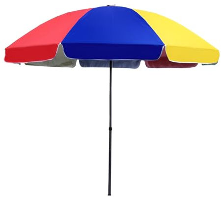 HAOKKV Ombrellone Da Spiaggia Resistente Da 240 Cm, Ombrellone Da Tavolo Per Mercato, Protezione Solare, Per Giardino, Balcone, Terrazza, Piscina(Rainbow)