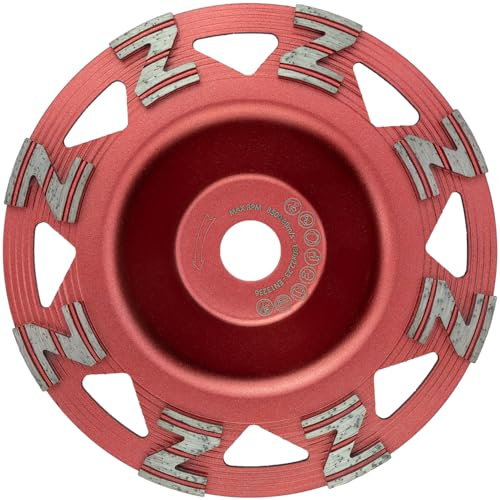 WEFARU Diamant Topfschleifer 180 mm – Premium Schleifteller für Beton, Granit, Marmor – Ø 180 mm, 22,23 mm Bohrung, #30/40 Körnung, 8 Segmente – Für Winkelschleifer & Betonschleifer – Trockenschliff