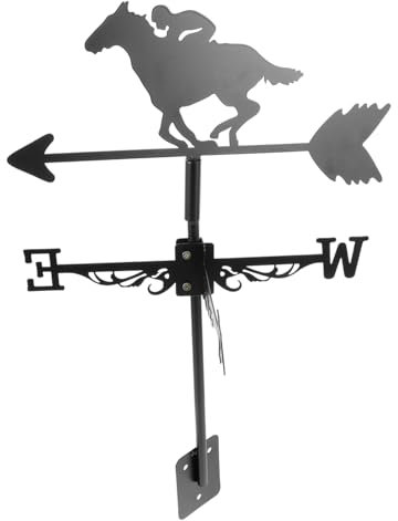 Hemobllo Girouette de Jardin Indicateur de Direction Vent pour Décoration Extérieure de Cour Outil Météorologique Professionnel