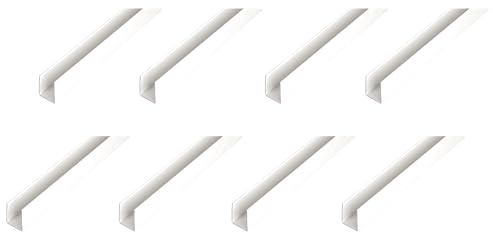 Alberts 8er Set U-Profil | Kunststoff, weiß | 1000 x 10 x 10 mm