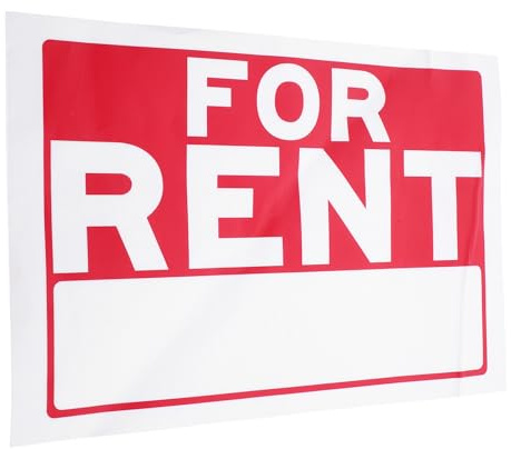 Mikikit Pegatina para Alquiler de Casa Resistente Cartel Adhesivo para Interior y Exterior Fácil de Aplicar y Retirar sin Dejar Residuos para Mostrar Información de Alquiler