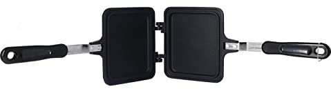 Hztyyier Machine à Sandwichs, Poêle à Frire Antiadhésive Double Face avec Grille Amovible pour la Cuisine Intérieure et Extérieure
