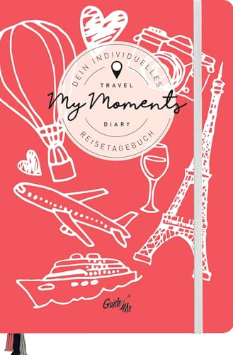 GuideMe Reisetagebuch Travel Diary „Illustration“: Tagebuch zum Ausfüllen mit freien Seiten, Sammeltasche, Stickerbogen & 3 Lesebändchen (GuideMe Reiseführer)