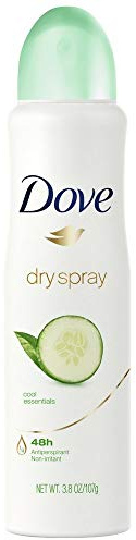 Dove Dry Spray Antiperspirant Deodorant Cool Essentials 3.8 oz(Pack of 12)