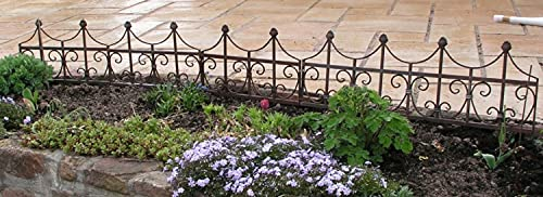 Gabella Beetbegrenzung Beeteinfassung BeetZaun Metall Rasenkante Salzburg-100 Roh Rost Schmiedeeisen