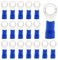 CEEYSEE 100 Pezzi Anello Capocorda Elettrico Terminale Connettori Elettrici Diametro Foro M5 Crimpare Connettori – Per Cavi Da 1,5 – 2,5 mm² (Blu/YPRL5)