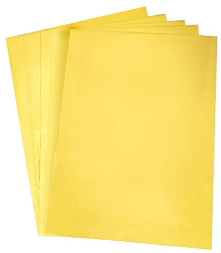 SUPERFINDINGS 100 Sheets Toner Reactive Foil Sheet Transfer Foil Paper 11.6x8inch Metallic Gold Foil Paper Sheets for Laser Printer+Laminator Embossing Scrapbooking Cards Craft DIY