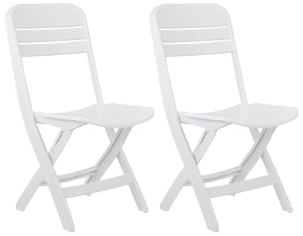 Pack 2 Sillas Plegables Bliss Blancas 52x40x82cm 7house
