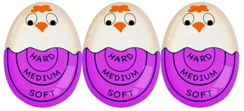 Komdndht Egg for Boiling Eggs Soft Hard Boiled Egg Pro That Changes Color When Done & Safe Easy Install Easy to Use (-3 Packs)