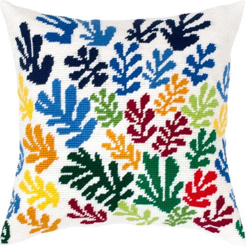 Brvsk The Sheaf. Broderi kit med tryckt gobelängduk (40 × 40 cm) – broderikudde kit för kreativ heminredning – handarbetskit för vuxna nybörjare