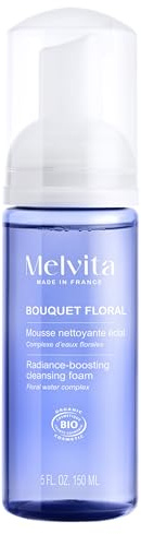 Melvita - Mousse Nettoyante Visage Douce et Légère - Bouquet Floral - Nettoyage en Douceur - 150 ml