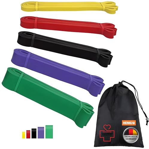Resistance Bands Set, 4/5 Stück Widerstandsbänder mit Aufbewahrungstasche, Griff, Türanker, Mehrere Widerstandsstufen Fitnessbänder Trainingsbänder für Krafttraining, Klimmzüge, mehr