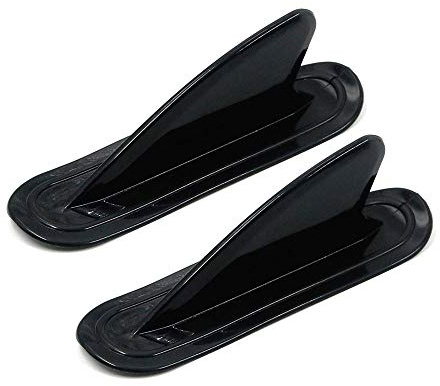 POFET Hilfsführung, kleine Schwanzflosse, Finne, abnehmbare Wassersplitter Fin für Kanu, Boot, Surfbrett, Kajak, aufblasbares Boot, schwarz