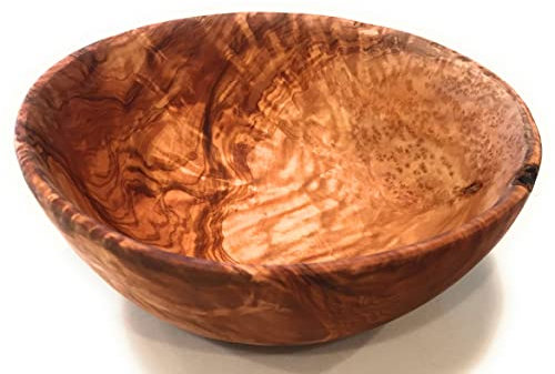 ORCHARD HARDWOODS Servierschale aus Olivenholz, 20,3 cm, für Obst, Salate, Snacks, Dips, Schlüssel, Potpourri. In den Größen S 15,2 cm, M 17,8 cm, L 20,3 cm, XL 27,9 cm, XXL 30,5 cm (Groß 20,3 cm)