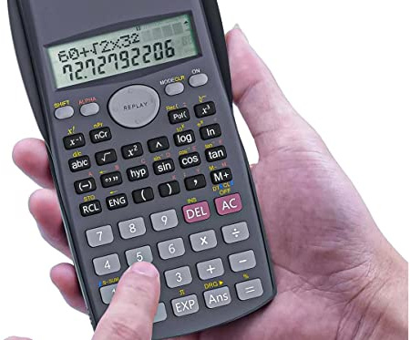 LEDLUX AB069502, Calculatrice Scientifique, Taille 158X84X16mm, pour Les étudiants en génie, en école et en Affaires