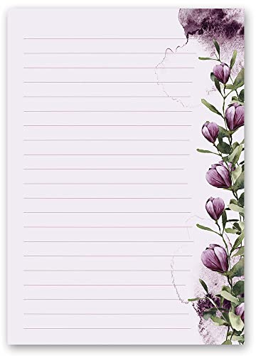 50 Blatt Briefpapier KROKUSSE - DIN A5 Format - Blumen & Blüten