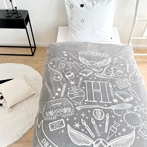 Wohndecke 150x200 cm · Fleece-Decke warm Hogwarts Fanartikel · Deko Eule Hedwig Geschenk Kuscheldecke flauschig für Kinder und Erwachsene · Tagesdecke · Decke Warm Flauschig Fleece Winter