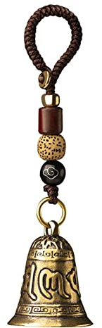 Chinesische Feng Shui Glocke Sechs Zeichen Reines Messing Glocken Fenster tür Nach Hause Anhänger Auto Schlüsselanhänger Schöne Symbolik Glück Reichtum und Sicher für Home Office Decoration