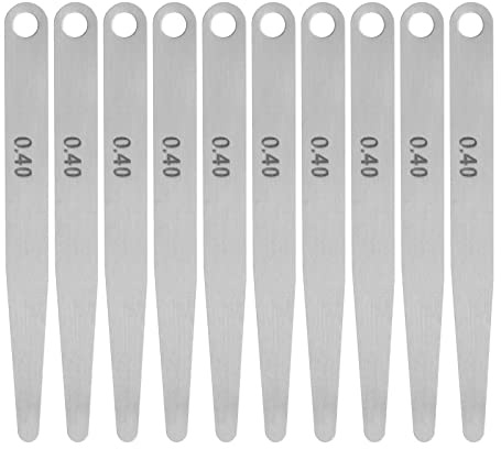 QUARKZMAN 10pz Sensore Calibro 0.4mm Spessore Calibro 65MN Acciaio Metrico Divario Misurazione Strumento Singola Lama