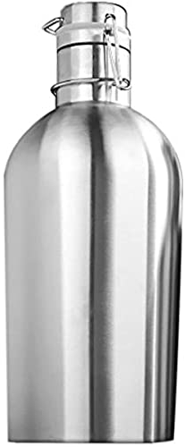 HRTLSS Bouteille d'eau en acier inoxydable anti-fuite, bouteille d'eau isotherme portable, pour sports de plein air, camping, VTT, 2 l