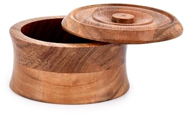 Indus Lifespace Jewellery box Acacia Wood Vintage Style Treasure Box Storage Organizer Trinket Keepsake Chest (12.7cm x 12.7cm x 7.62cm)