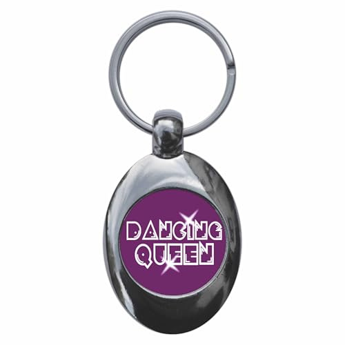 Ozorath Dancing Queen Keyring Keychain Key Ring Chain With Trolley Coin