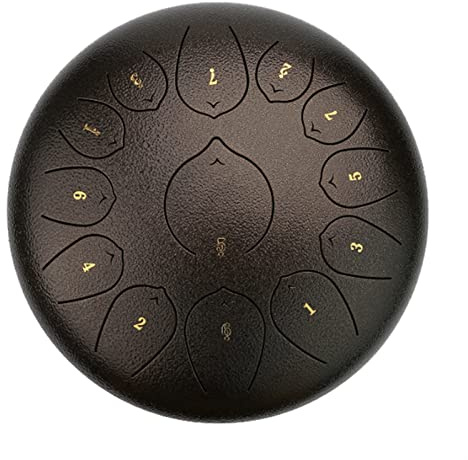 Stahlzungentrommel, 12 Zoll C-Dur 13-Noten-Handtrommel, Percussion-Handtrommelinstrument, geeignet für Erwachsene und Kinder