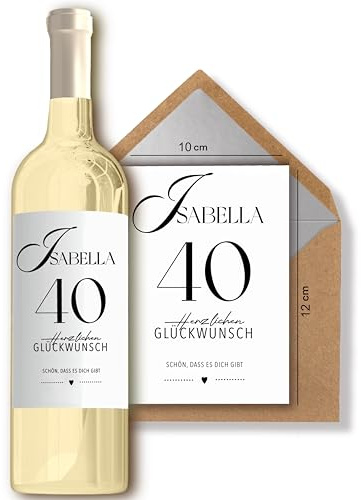 Generisch Weinetikett zum Geburtstag | personalisiertes Weinetikett | Jubiläum Geschenk 30 40 50 60 70 80