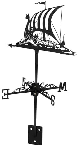 IWOWHERO Windrichtungsanzeiger Segelschiff Aus Eisen Wetterfahne Für Garten Terrasse Und Boote Langlebig Und Wetterfest Stilvolle Dekoration Mit Maritimem Charme Einzigartiges Design