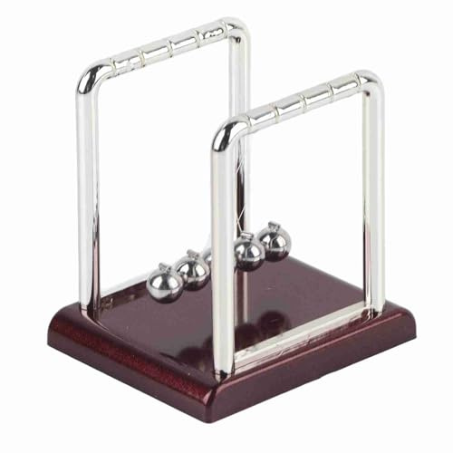 shenruifa Small Newton’s Cradle, Square Pendulum Ball Toy | Physics Toy Desktop Ornament Gift for Home Office Table Decor, Gift For Friends And Families, Compact Size