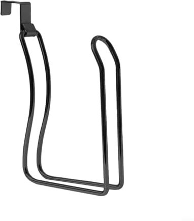 Toilettenpapierhalter für Toilettenpapier, Spender und Reserve für Badezimmer, Metallhalter, hält 1 Rolle (schwarz)