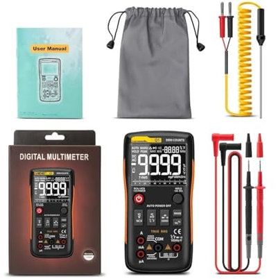 Q1 multimètre numérique 9999 testeur analogique True RMS multimètre professionnel bricolage Transistor condensateur NCV testeurs Lcr mètre(Q1 Red Pro)