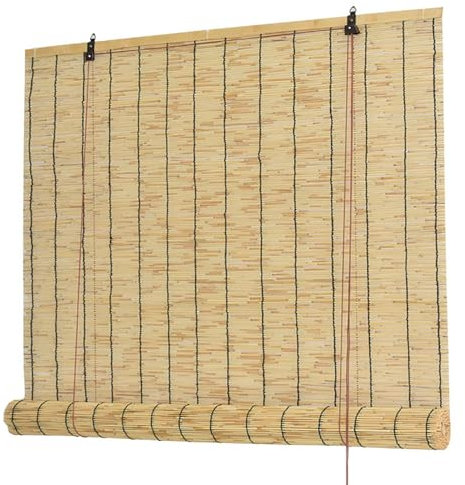 Made To Measure Bamboo Blinds Retro Bamboo Roller Blinds Natural Reed Curtains Roman Blinds Roll Up For Kitchen Windows Pergola Privacy Screen Bamboo Door Curtain With Lifter For Outdoor Indoor