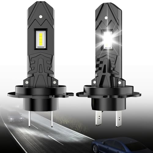 YANGUN 2 PCS Bombilla LED H7, 5000LM Lampara H7, 6500K Blanco, Sustitución de Bombillas Halógenas y de Xenón, Plug and Play