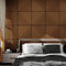 NEU.HOLZ Lot de 16 Panneaux Acoustiques Muraux et pour Plafond à Lamelles en Diagonale Isolation Sonore Style Scandinave Installation Facile Chambre Salon Studio MDF 5,76 m² 60 x 60 cm Teck