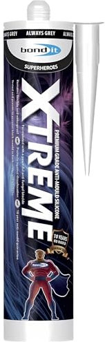 Bond It Anti Mould Sealant Clear (310 ml) - Extreme Clear Silicone Sealant, Long-lasting for Kitchen and Bathroom, Bathroom Anti Mould Protection