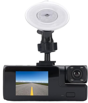 Annadue Cámara Delantera y Trasera de la Cámara del Tablero, Lente Interior de 1920x1080 y 1280x720 Incluida Tarjeta de 32 GB, Pantalla de 2 IPS, Visión Nocturna, Gran ángulo de 170 °,