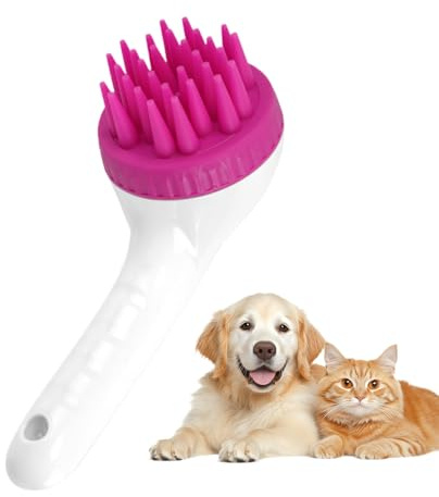 Grooming-Bürste für Hunde, langer Griff, Massage, für Tierdusche