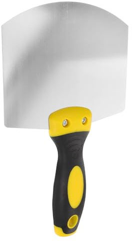 Yardenfun Espátula de Acero Inoxidable para Paneles de Yeso Mango de Plástico, Herramienta Portátil para Alisar y Aplicar Masilla en Reparaciones de Drywall