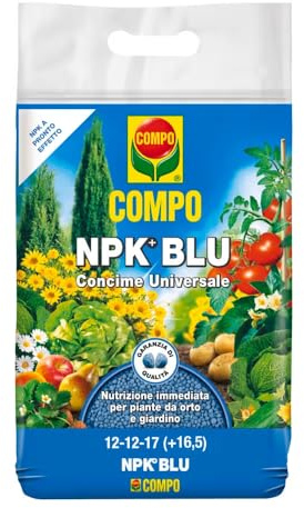 COMPO NPK BLU, Concime Universale Granulare per Orto e Giardino, Pronto Effetto, 10 kg