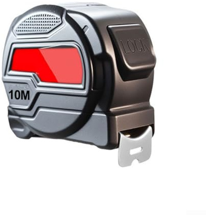 Mètre ruban métrique rétractable en acier inoxydable 5/7,5/10 mètres avec coque étanche antirouille et design creux pour un nettoyage facile (10 m)
