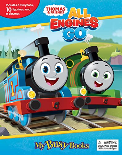 Thomas All Engines Go My Busy Books - Storybook, 10 figurines, playmat
