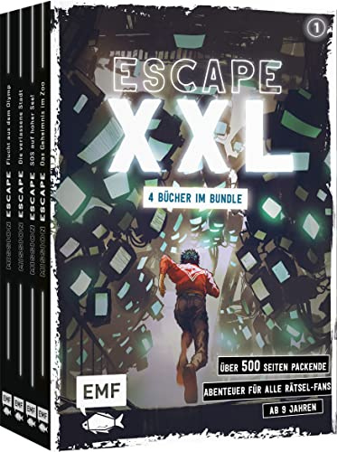 Escape XXL – über 500 Seiten packende Abenteuer für alle Rätsel-Fans ab 9 Jahren (Band 1): 4 Bücher im Bundle: Escape Games für 1 oder mehrere Spieler*innen – mit ausklappbaren Karten