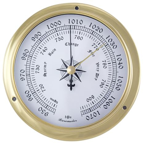 Sea-Club Barometer Nautik Messing Ø=12cm