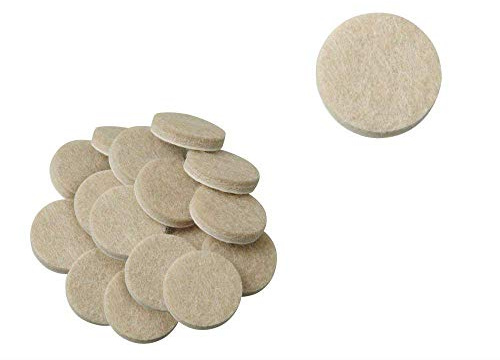 AKOAK 50 Pieces 3/4-Inch Furniture Round Felt Pads, Self-Adhesive,to Protect The Furniture and Floors,Beige