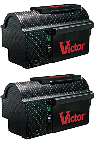 Victor M260 Multi-Kill human elektronisk musfälla för inomhusbruk, se inte och rör inte, elektronisk musfälla som dödar direkt, 2 fällor, svart