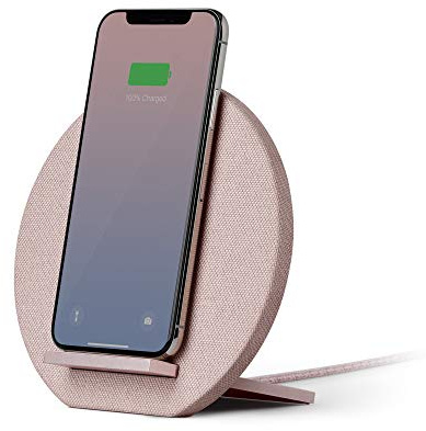 Native Union Dock kabelloses Ladegerät – [Qi Zertifiziert] 10W Schnellladegerät für alle kabellos ladenden Qi Geräte - Kompatibel mit iPhone 11/11 Pro/11 Pro Max(Rosa)