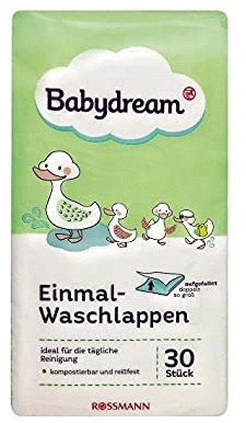 Baby Einmal-Waschlappen, 4er Pack (4 x 30 st) _Sehr weich und super saugfähig
