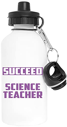 Vendax If At First You Don't Succeed Science - Science Aluminium Blanc Bouteille d'eau Avec Bouchon à Vis White Watter Bottle With Screw Cap